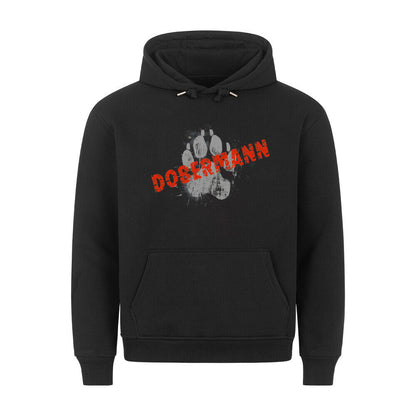 Premium Hoodie "Dobermann - PAW" Schwarz – hunde-shirt.de