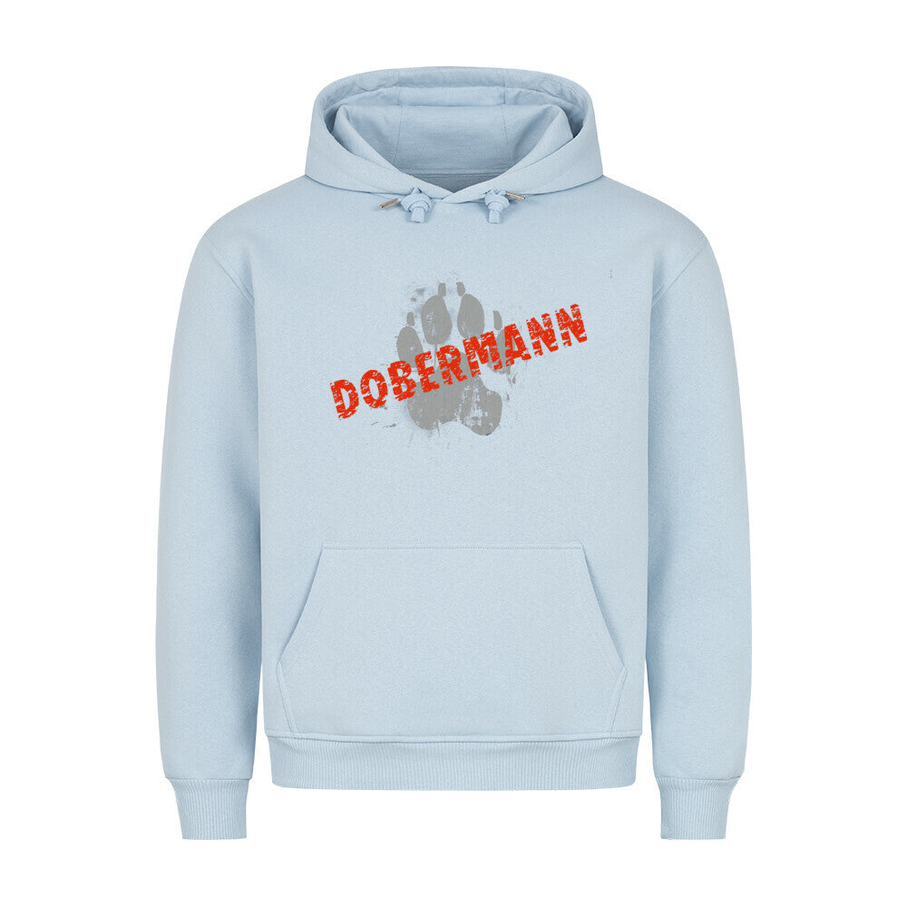 Premium Hoodie "Dobermann - PAW" Babyblau – hunde-shirt.de