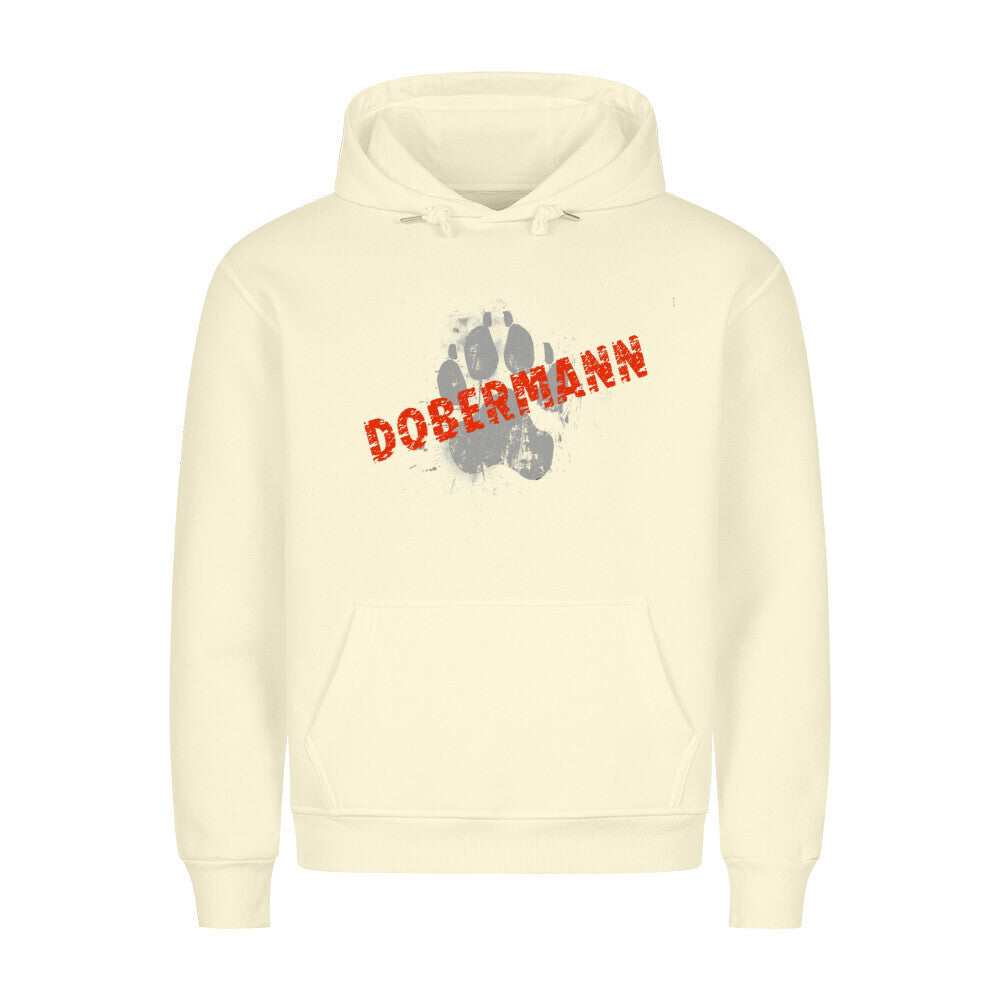 Premium Hoodie "Dobermann - PAW" Beige – hunde-shirt.de