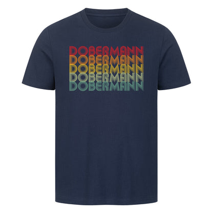 Premium T-Shirt "Dobermann - RETRO" French Navy – hunde-shirt.de