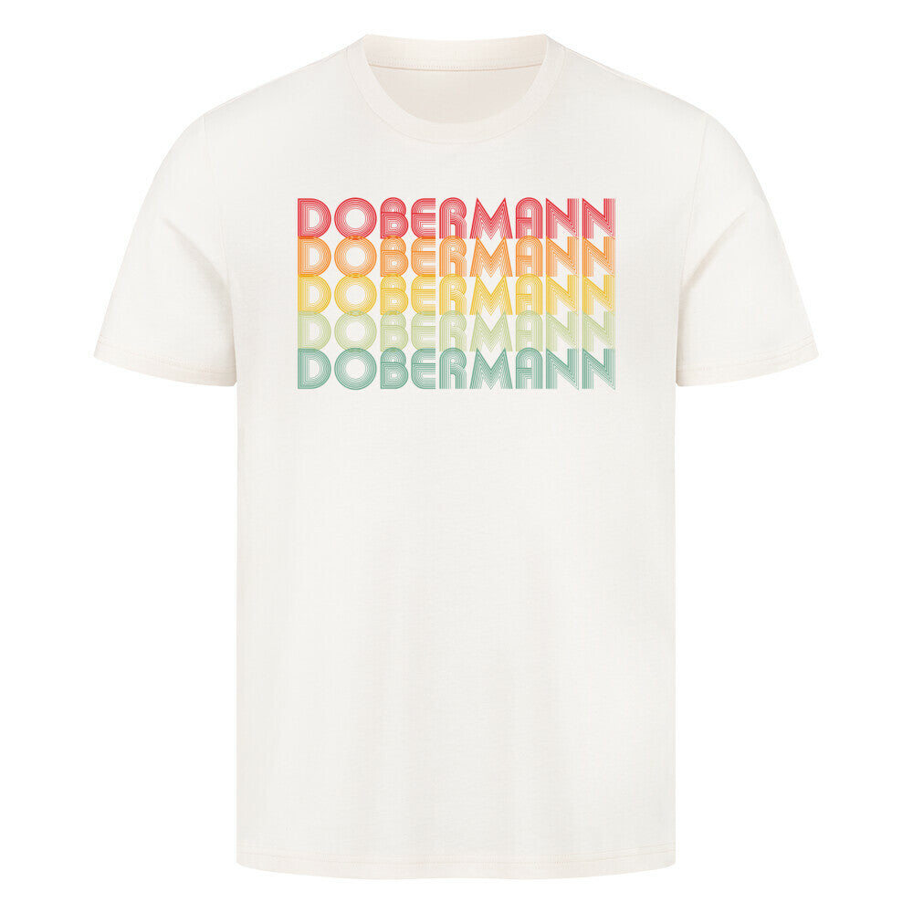 Premium T-Shirt "Dobermann - RETRO" Natural Raw – hunde-shirt.de