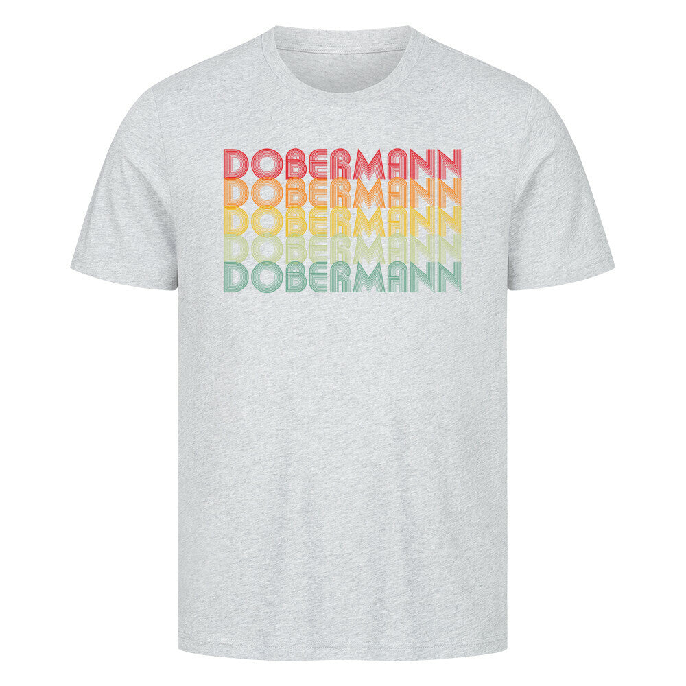 Premium T-Shirt "Dobermann - RETRO" Heather Grey – hunde-shirt.de