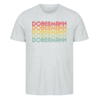 Premium T-Shirt "Dobermann - RETRO" Heather Grey – hunde-shirt.de