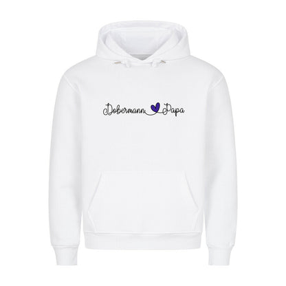 Premium Hoodie "Dobermann - Papa" Weiß – hunde-shirt.de