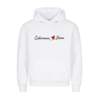 Premium Hoodie "Dobermann - Mama" Weiß – hunde-shirt.de