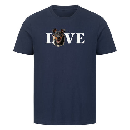 Premium T-Shirt "Dobermann - LOVE" French Navy – hunde-shirt.de