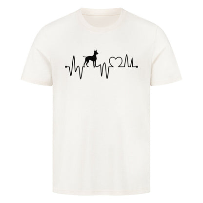 Premium T-Shirt "Dobermann - Heartbeat" Natural Raw – hunde-shirt.de