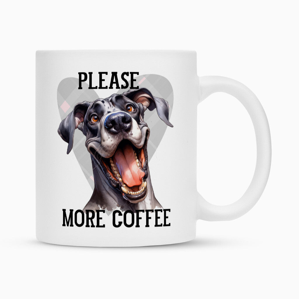 Tasse "Deutsche Dogge - Please..." Weiß – hunde-shirt.de