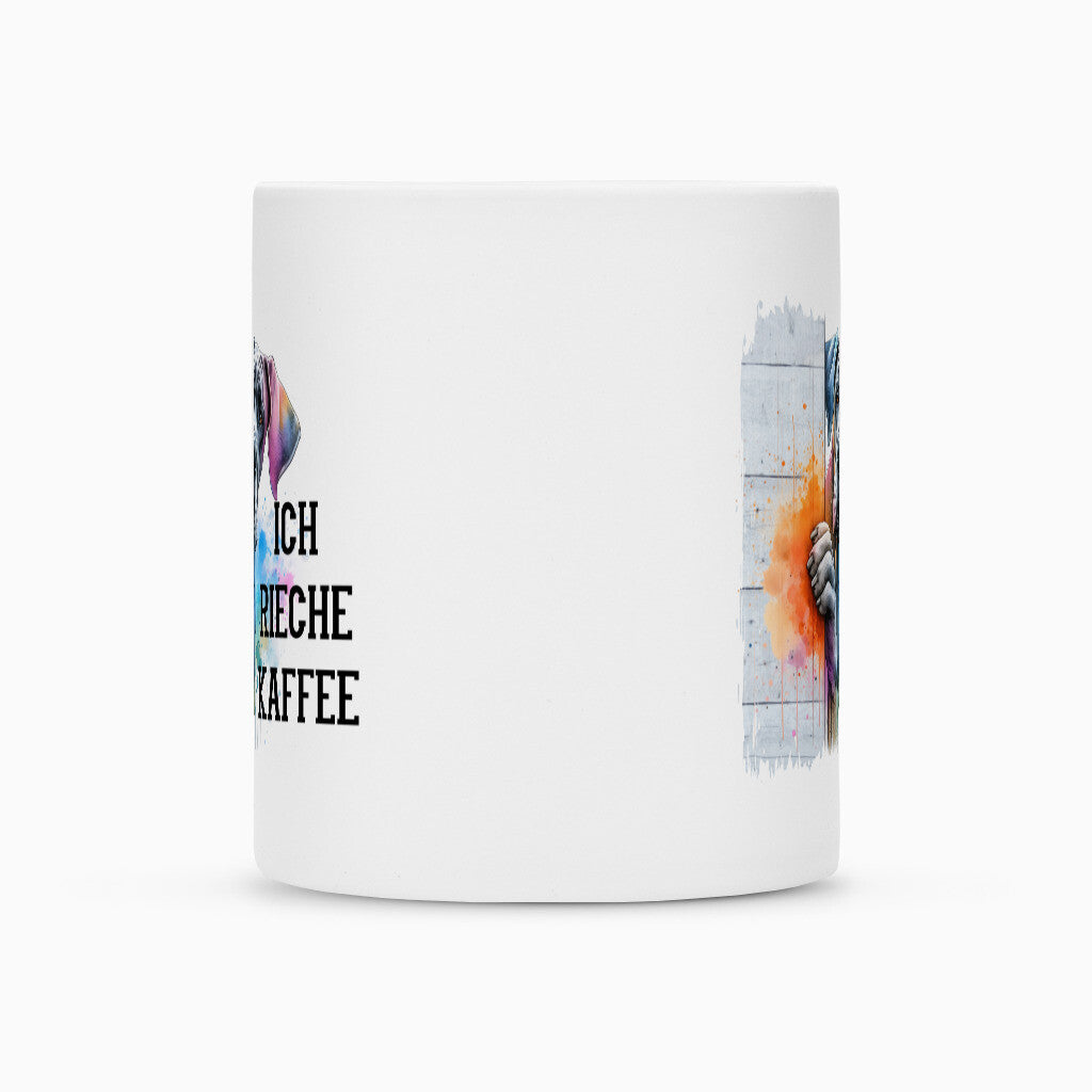 Tasse "Deutsche Dogge - Ich rieche Kaffee 2" – hunde-shirt.de