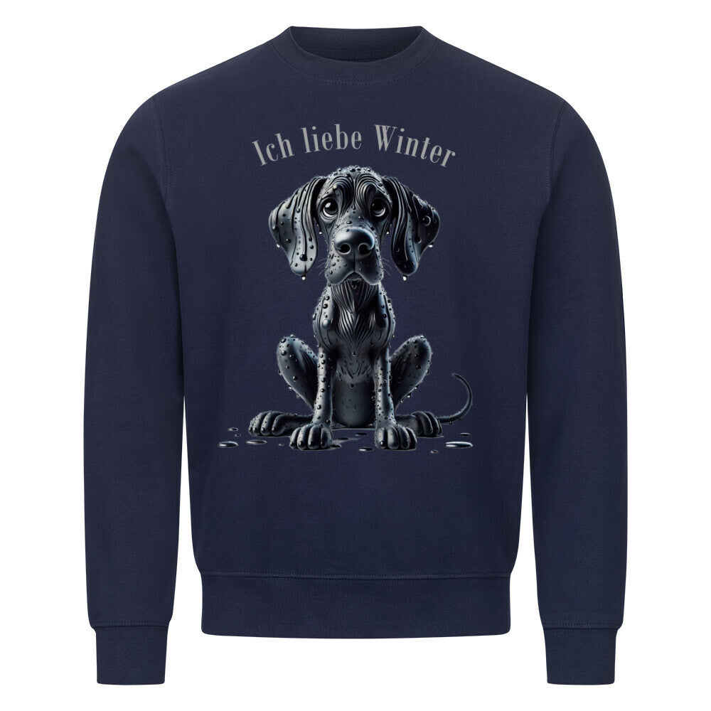 Premium Sweatshirt "Deutsche Dogge - Ich liebe..." Navy Blue – hunde-shirt.de