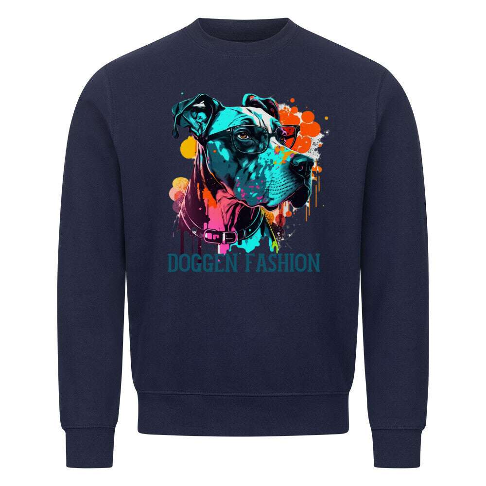 Premium Sweatshirt "Deutsche Dogge - Fashion" Navy Blue – hunde-shirt.de