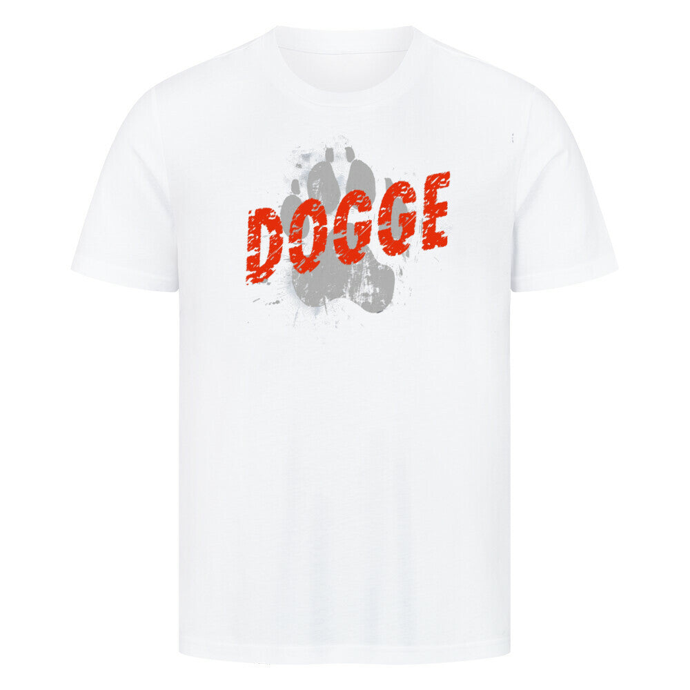 Premium T-Shirt "Deutsche Dogge - PAW" Weiß – hunde-shirt.de