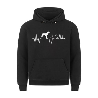 Premium Hoodie "Deutsche Dogge - Heartbeat" Schwarz – hunde-shirt.de