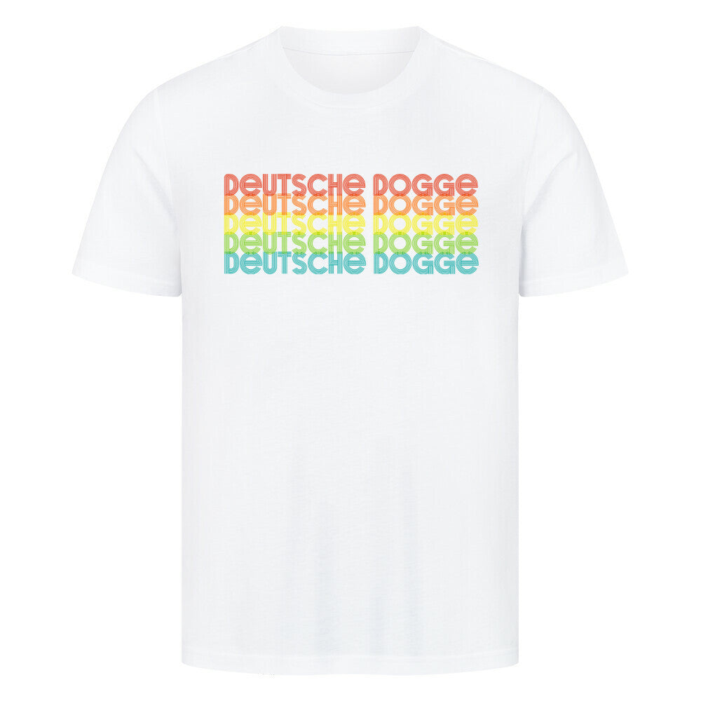 Premium T-Shirt "Deutsche Dogge - RETRO" Weiß – hunde-shirt.de