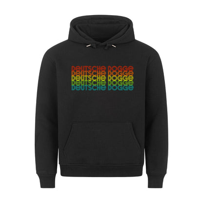 Premium Hoodie "Deutsche Dogge - RETRO" Schwarz – hunde-shirt.de