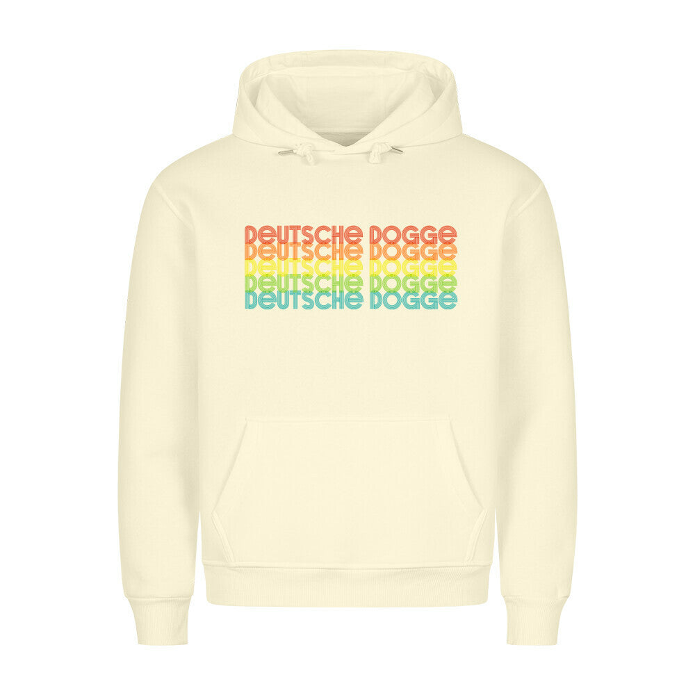 Premium Hoodie "Deutsche Dogge - RETRO" Beige – hunde-shirt.de