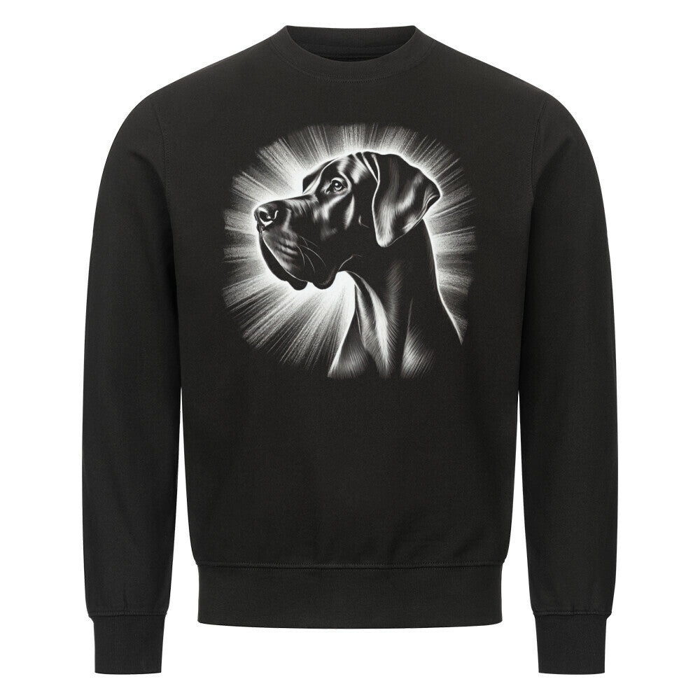 Premium Sweatshirt "Deutsche Dogge - Shine" Schwarz – hunde-shirt.de