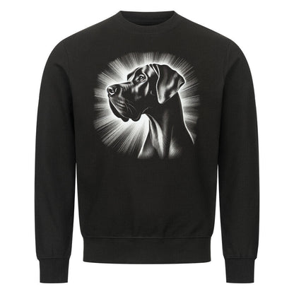 Premium Sweatshirt "Deutsche Dogge - Shine" Schwarz – hunde-shirt.de