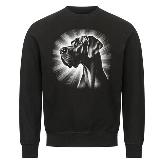 Premium Sweatshirt "Deutsche Dogge - Shine" Schwarz – hunde-shirt.de