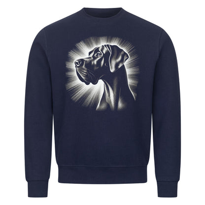 Premium Sweatshirt "Deutsche Dogge - Shine" Navy Blue – hunde-shirt.de