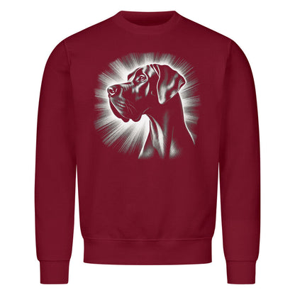 Premium Sweatshirt "Deutsche Dogge - Shine" Burgunder – hunde-shirt.de