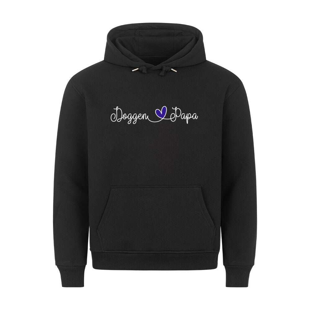 Premium Hoodie "Deutsche Dogge - Papa" Schwarz – hunde-shirt.de