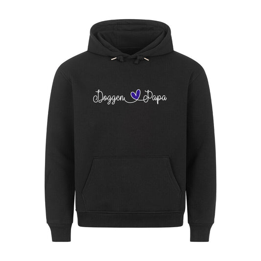 Premium Hoodie "Deutsche Dogge - Papa" Schwarz – hunde-shirt.de