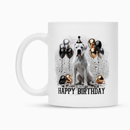 Tasse "Dogo Argentino - Happy Birthday" – hunde-shirt.de