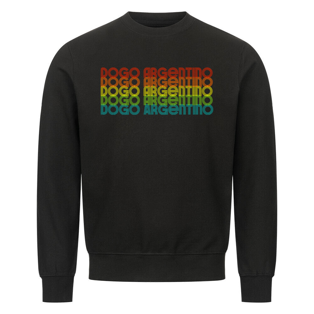 Premium Sweatshirt "Dogo Argentino - RETRO" Schwarz – hunde-shirt.de
