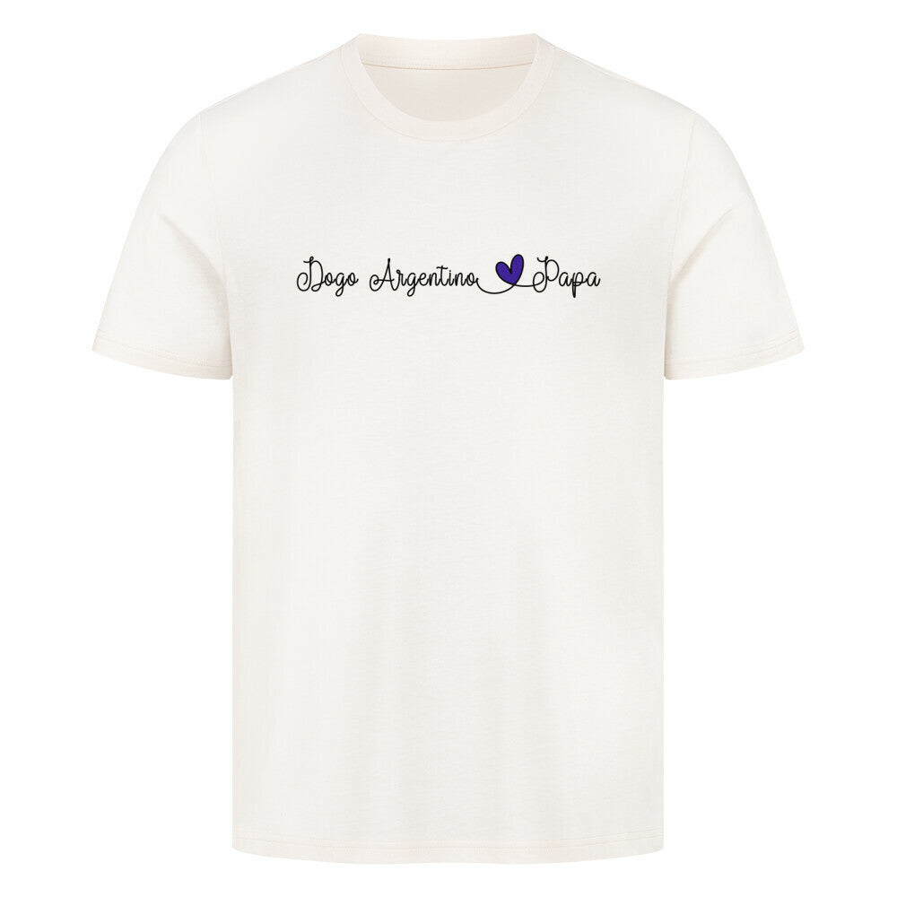 Premium T-Shirt "Dogo Argentino - Papa" Natural Raw – hunde-shirt.de