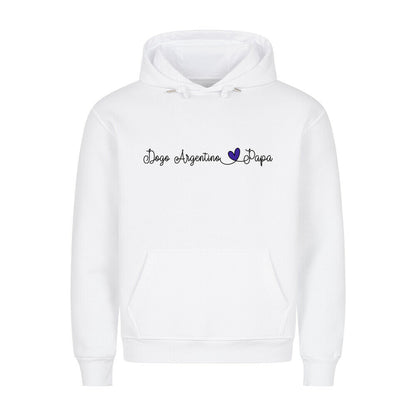 Premium Hoodie "Dogo Argentino - Papa" Weiß – hunde-shirt.de