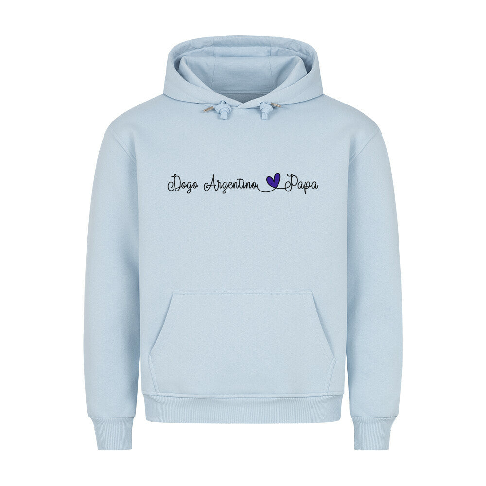 Premium Hoodie "Dogo Argentino - Papa" Babyblau – hunde-shirt.de