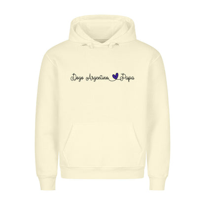 Premium Hoodie "Dogo Argentino - Papa" Beige – hunde-shirt.de
