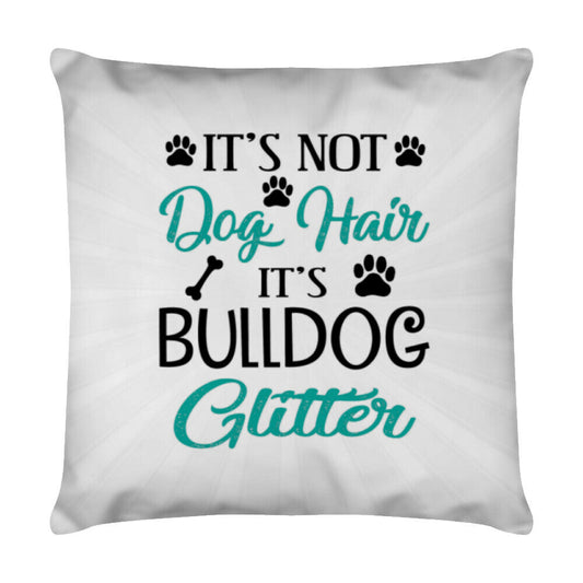 Kissen "English Bulldog - Glitter" Weiß – hunde-shirt.de