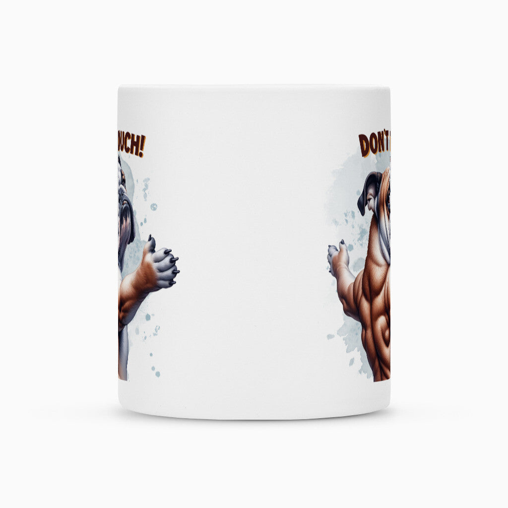 Tasse "English Bulldog - Don`t touch" – hunde-shirt.de