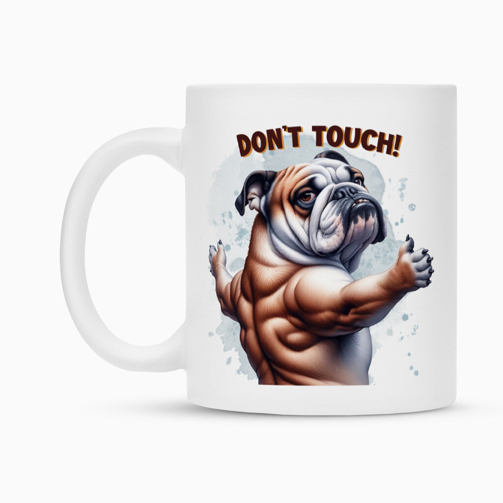 Tasse "English Bulldog - Don`t touch" – hunde-shirt.de
