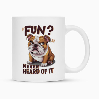 Tasse "English Bulldog - FUN" Weiß – hunde-shirt.de