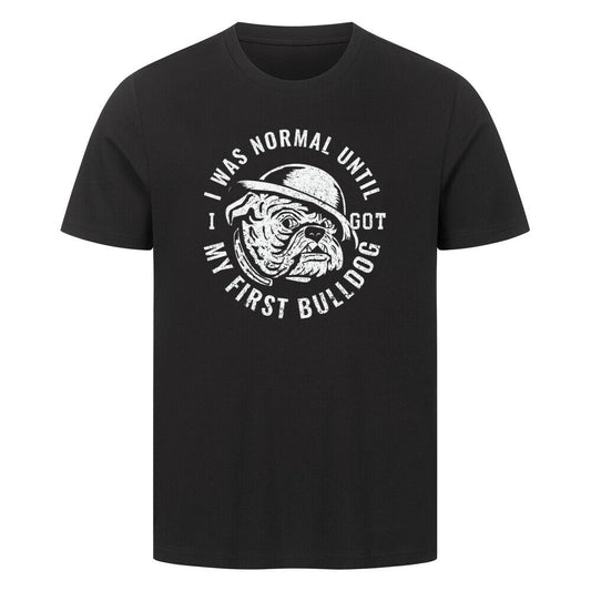 Premium T-Shirt "English Bulldog - My first Bulldog" Schwarz – hunde-shirt.de