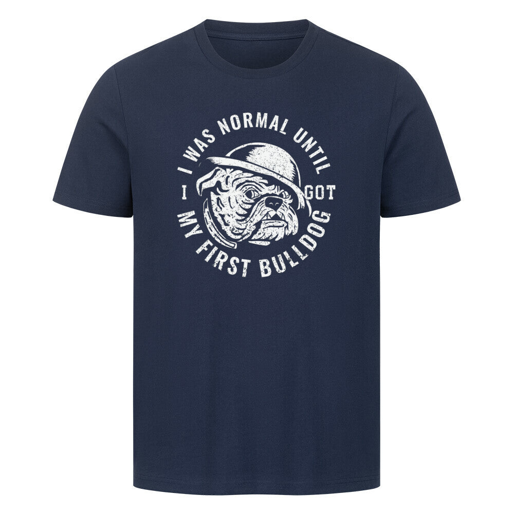 Premium T-Shirt "English Bulldog - My first Bulldog" French Navy – hunde-shirt.de