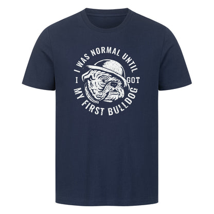 Premium T-Shirt "English Bulldog - My first Bulldog" French Navy – hunde-shirt.de