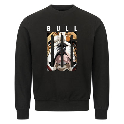Premium Sweatshirt "English Bulldog - Face" Schwarz – hunde-shirt.de