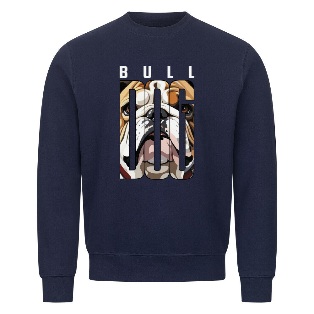 Premium Sweatshirt "English Bulldog - Face" Navy Blue – hunde-shirt.de