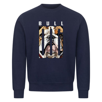Premium Sweatshirt "English Bulldog - Face" Navy Blue – hunde-shirt.de