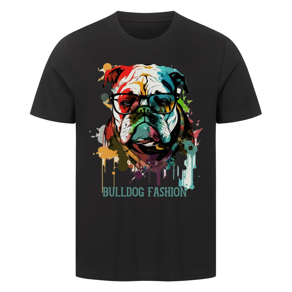 Premium T-Shirt "English Bulldog - Fashion" Schwarz – hunde-shirt.de