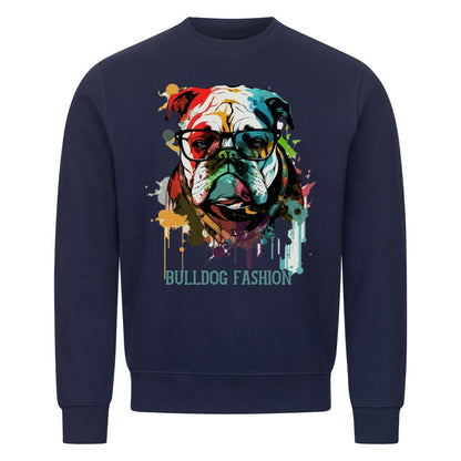Premium Sweatshirt "English Bulldog - Fashion" Navy Blue – hunde-shirt.de