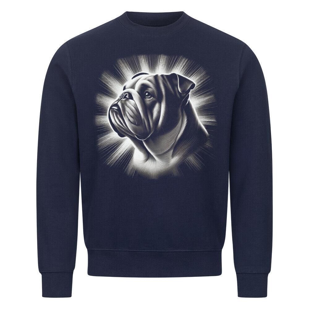 Premium Sweatshirt "English Bulldog - Shine" Navy Blue – hunde-shirt.de