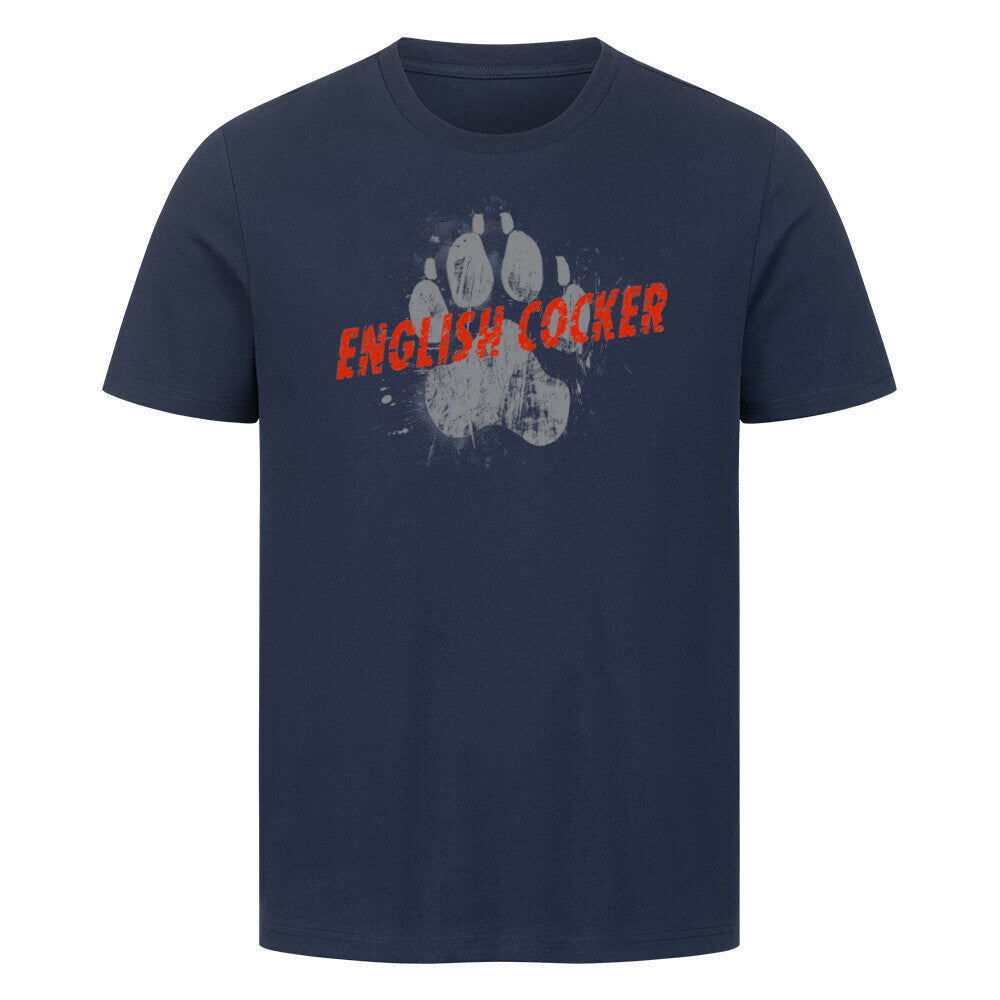 Premium T-Shirt "English Cocker Spaniel - PAW" French Navy – hunde-shirt.de