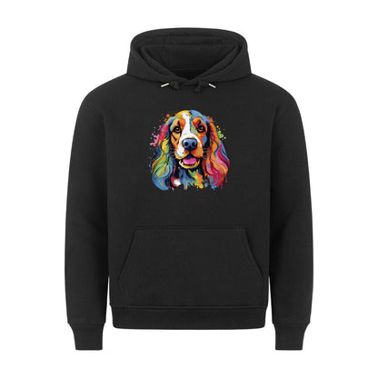 Premium Hoodie "English Cocker - Splash" Schwarz – hunde-shirt.de