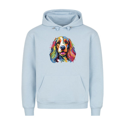 Premium Hoodie "English Cocker - Splash" Babyblau – hunde-shirt.de