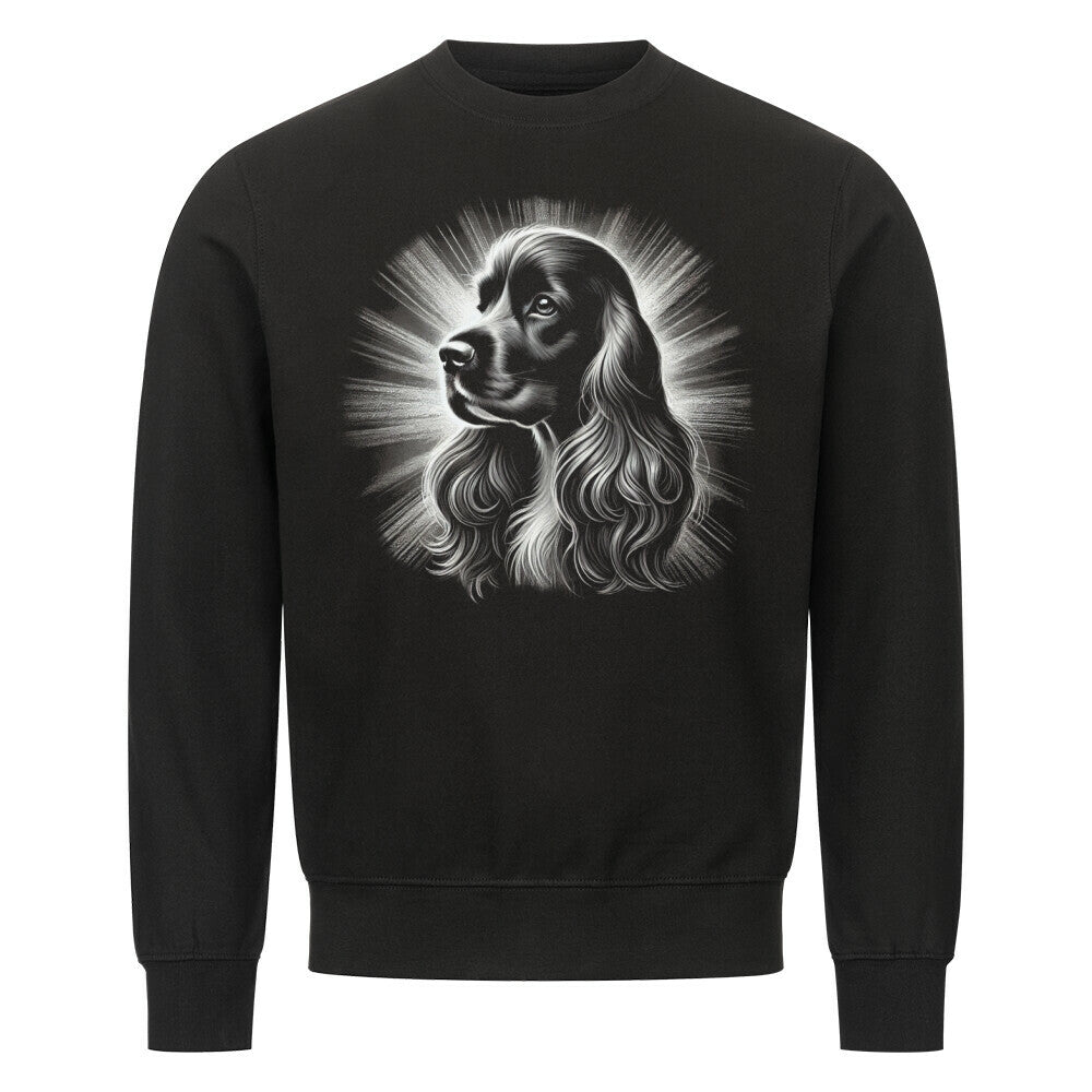 Premium Sweatshirt "English Cocker - Bright" Schwarz – hunde-shirt.de